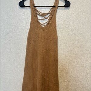 American Eagle Outfitters Tan Knit Midi Dress